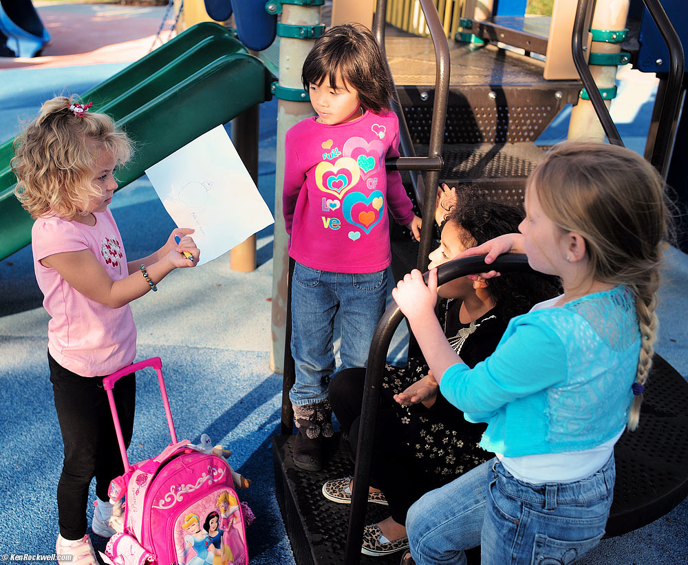 Katie invites her friends to the ornament party club