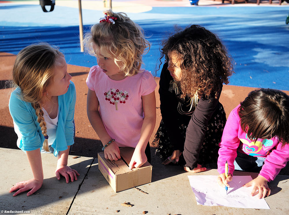 Katie and her friends at the park