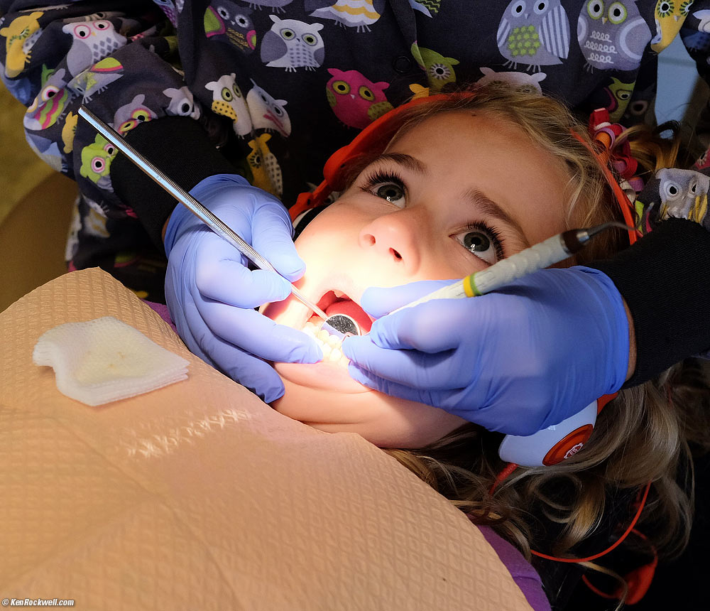 Katie at the dentist.