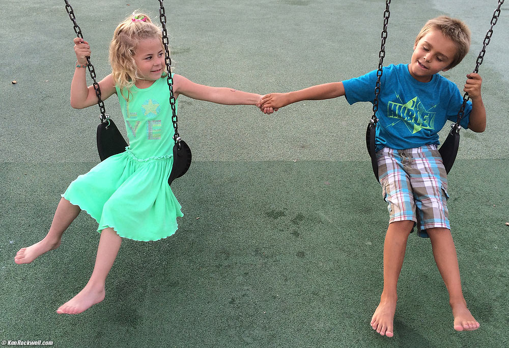 Katie and her friend at the park