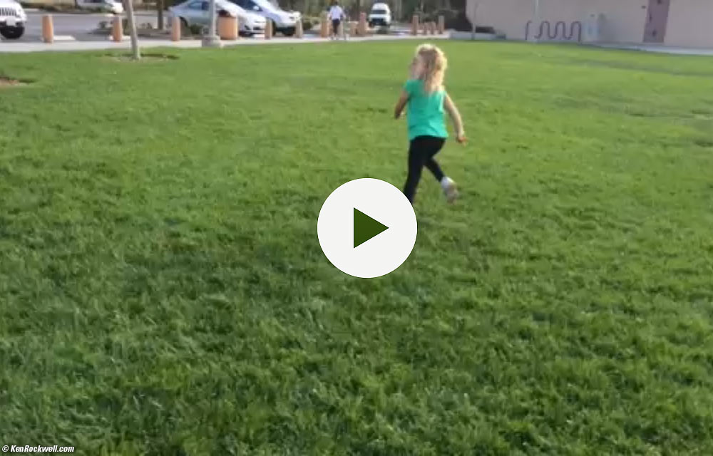 Katie runs for the ice cream truck, 6 PM