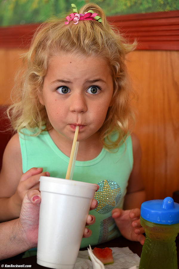 Katie Drinking, Rico's, 31 July 2014