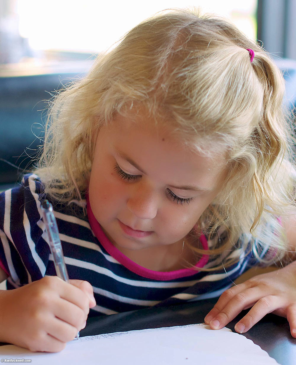 Katie drawing at HOTG. 