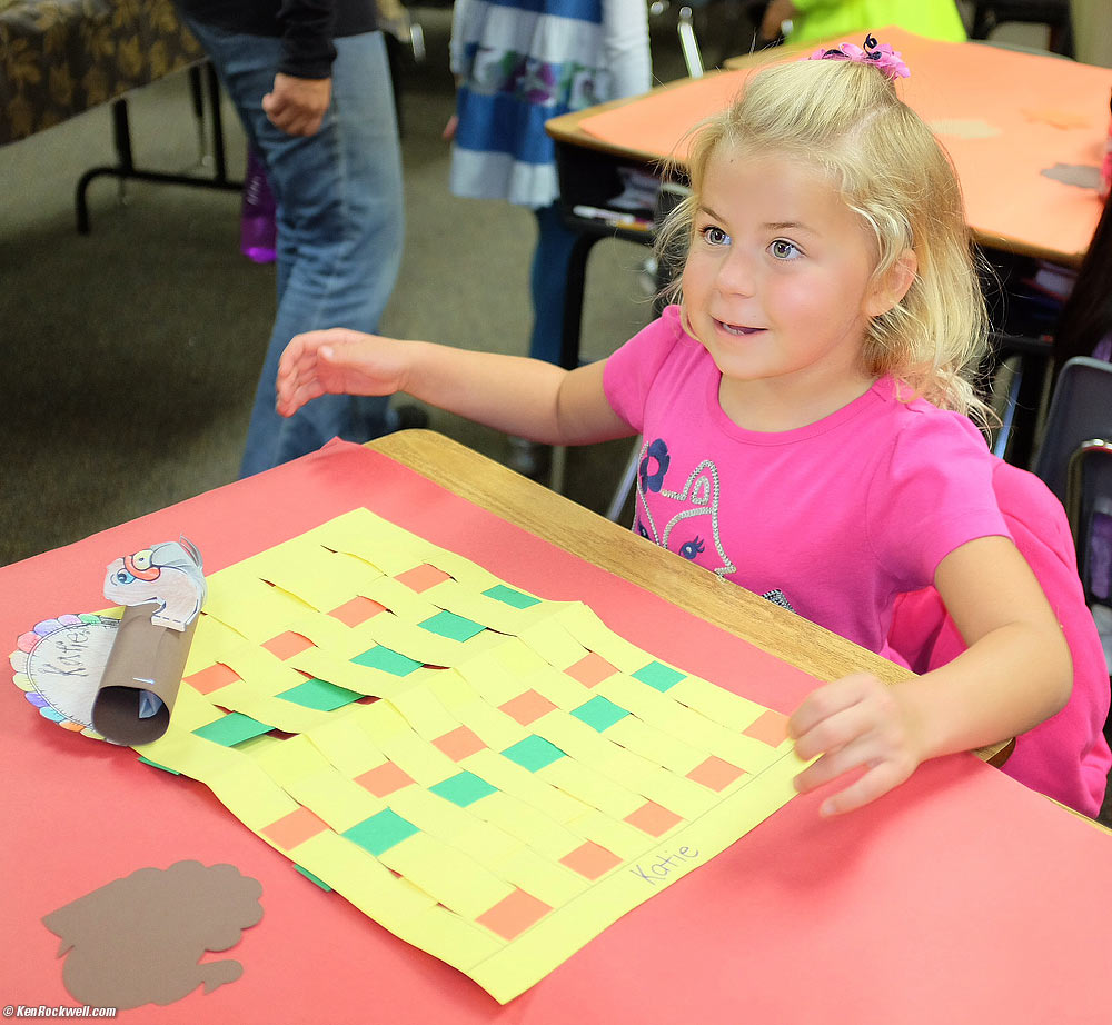 Katie at her school feast.