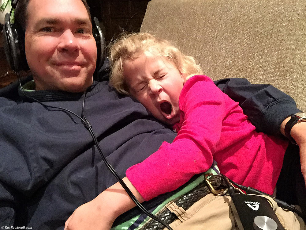 Katie sleeping on Dada