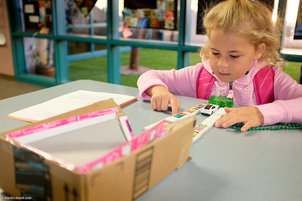 Katie prepares her Rube Goldberg machine