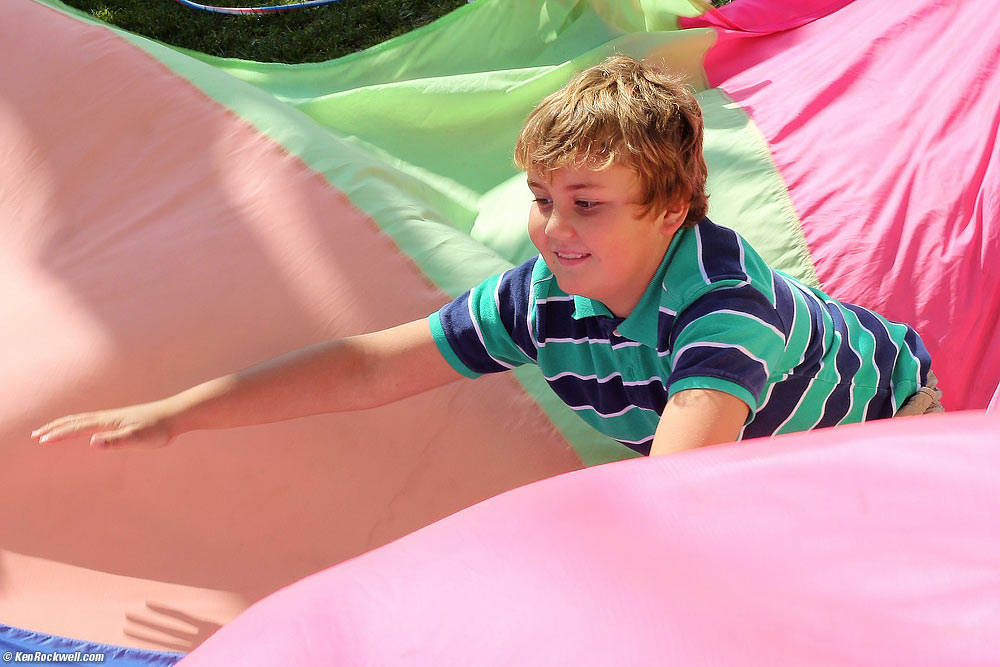 Ryan likes the parachute! 