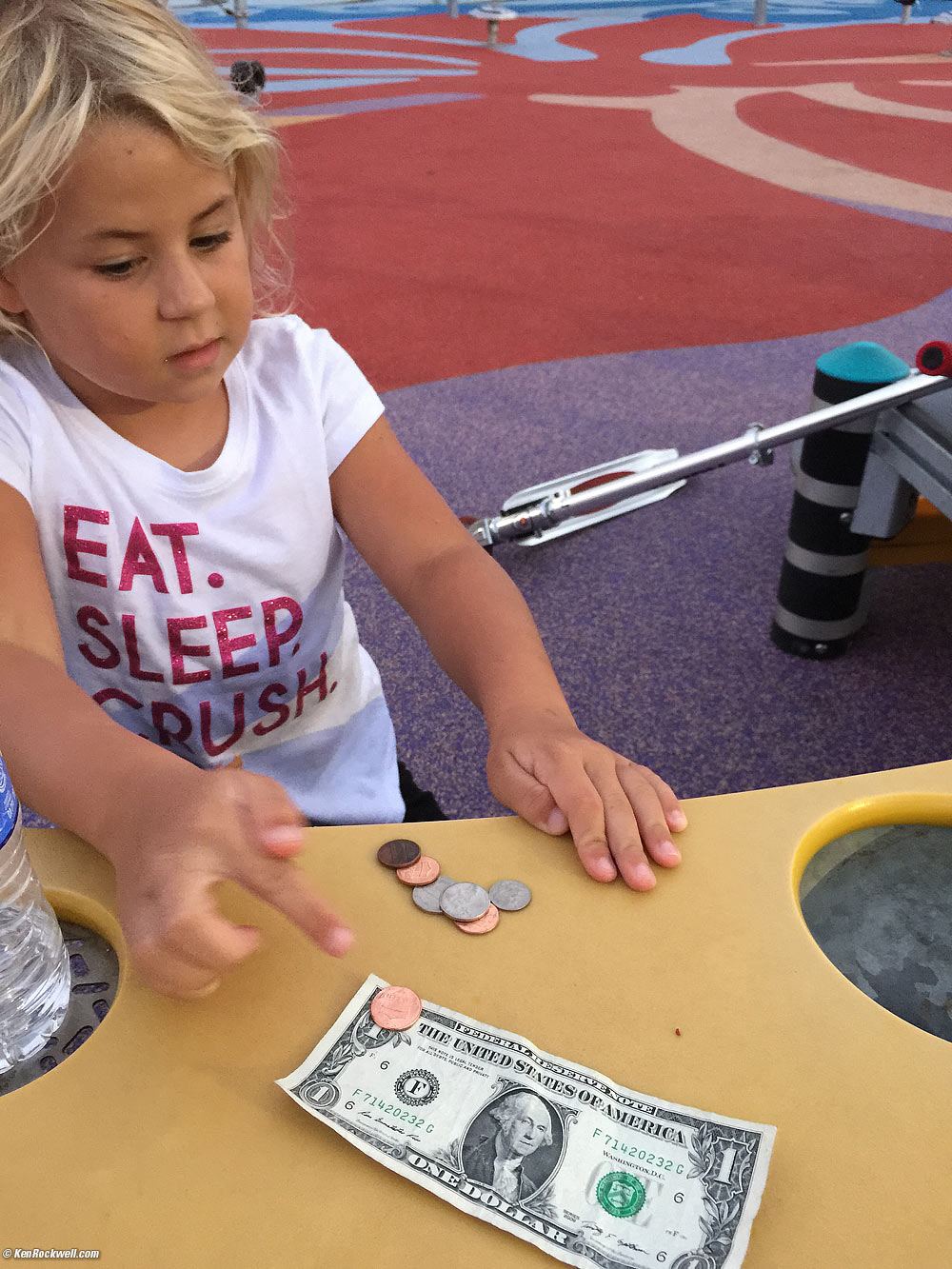 Katie and her first dollar and 24 cents