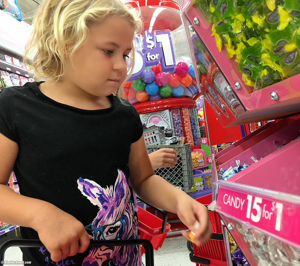 Katie candy shopping