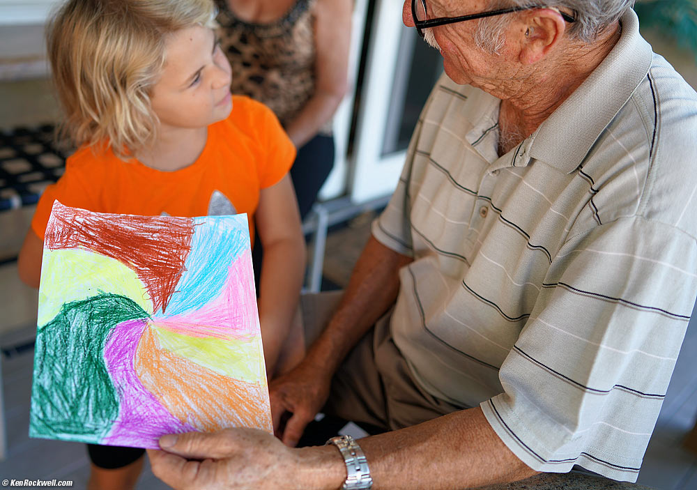 Katie sells art to Pops