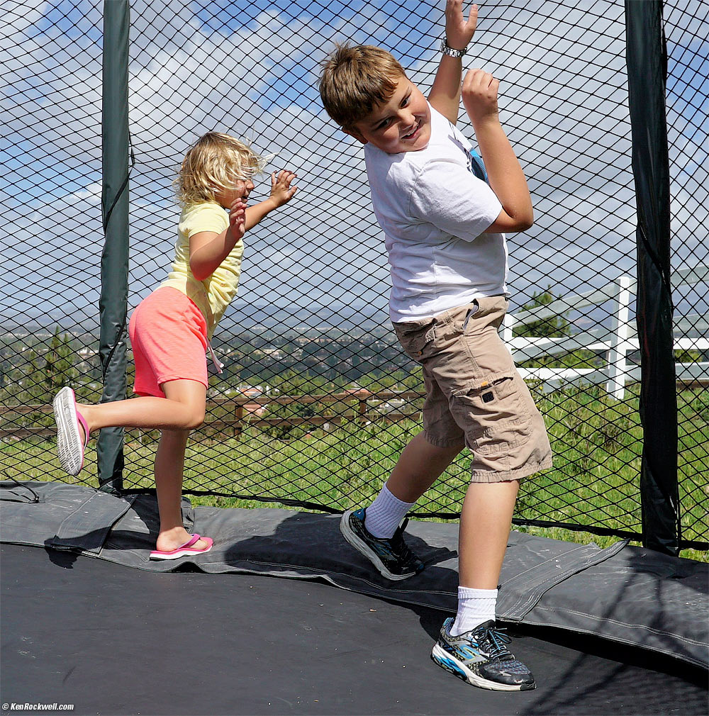 Ryan and Katie on the trampoline