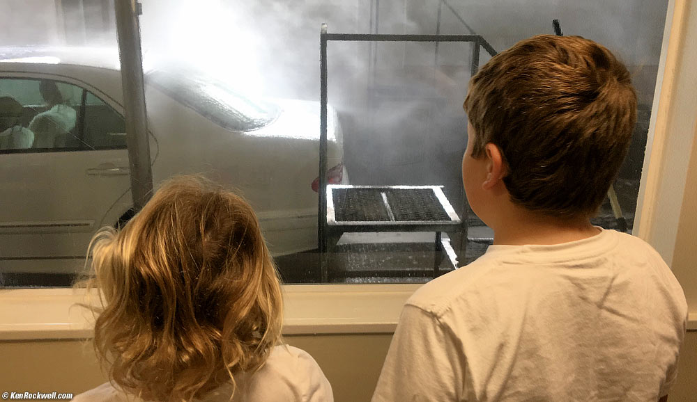 Ryan and Katie watch Dad's E430 in the car was