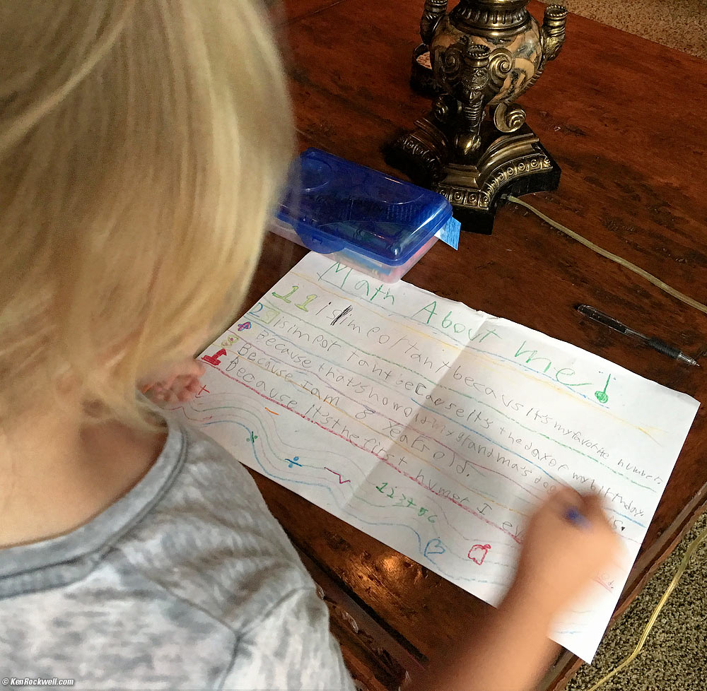 Katie's "Math About Me."