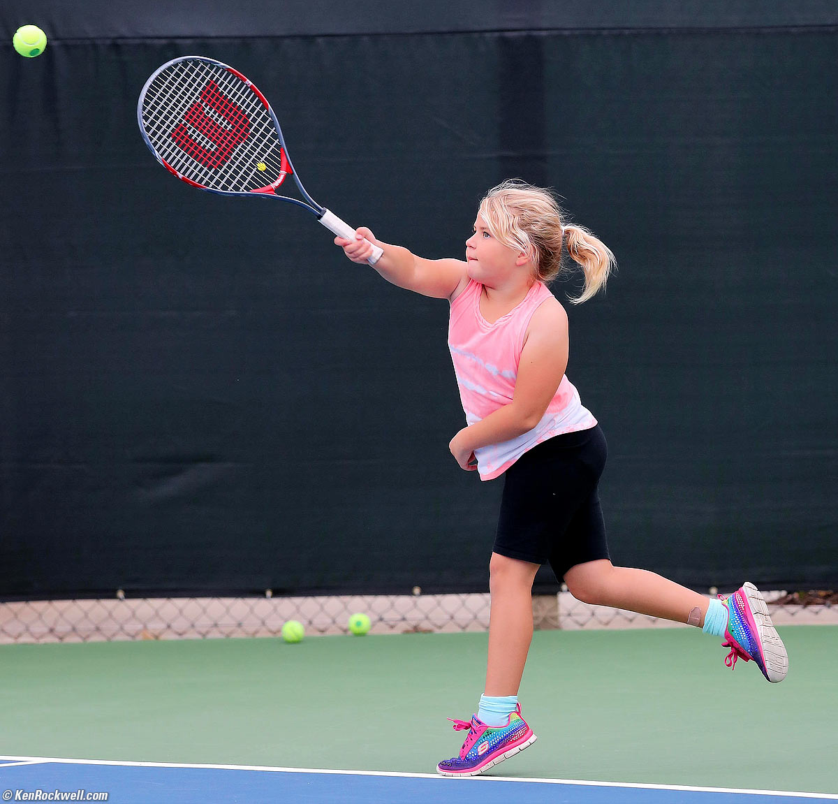 Katie plays tennis, 11 October 2016