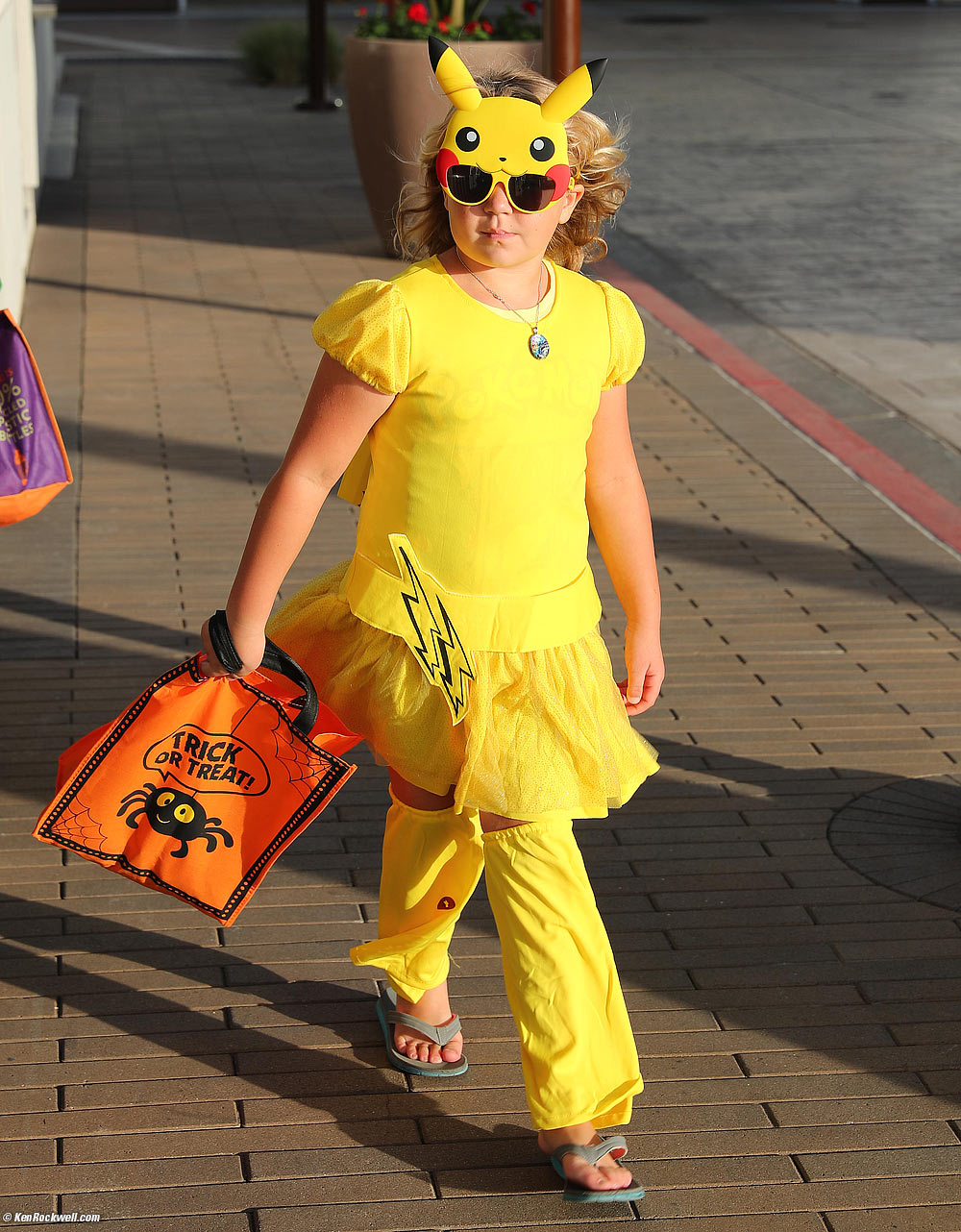 Katie commercially trick-or-treating