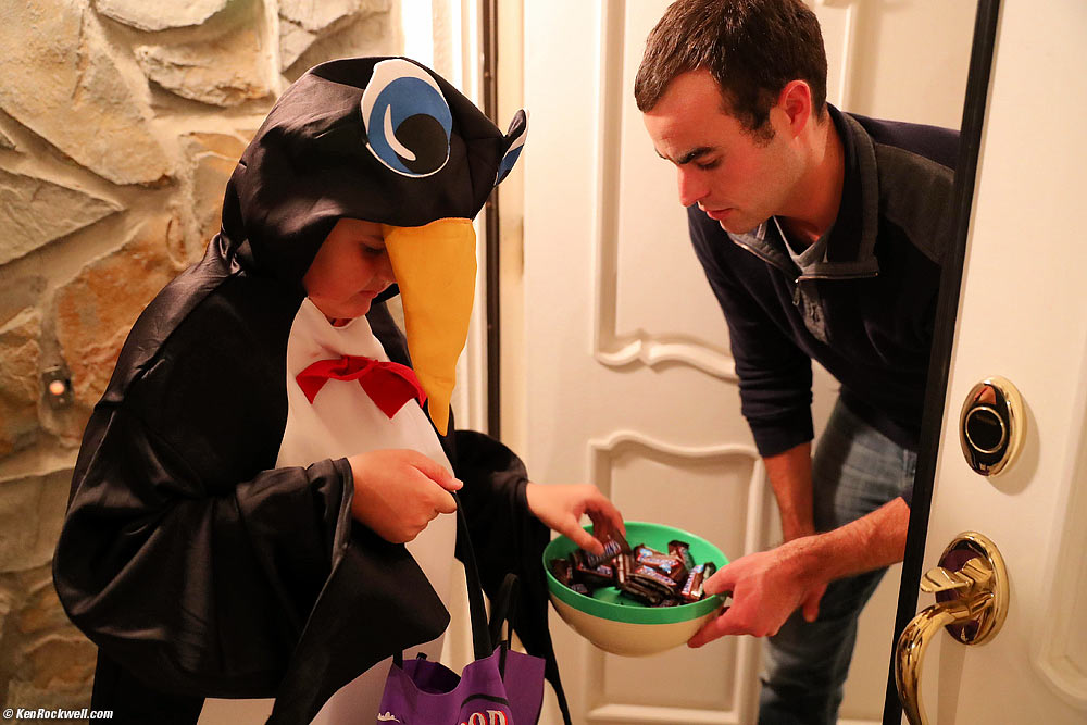 Ryan trick-or-treating