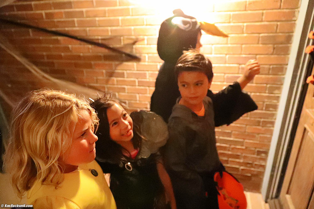 Katie, Stella, Ryan and Richard trick-or-treating