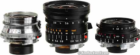 Leica 21mm lenses compared