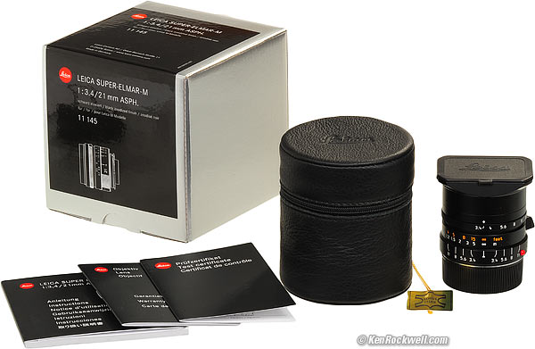 Case and caps, LEICA SUPER-ELMAR-M 21mm f/3.4 ASPH