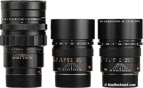 Leica 90mm f/2.8 Lenses Compared