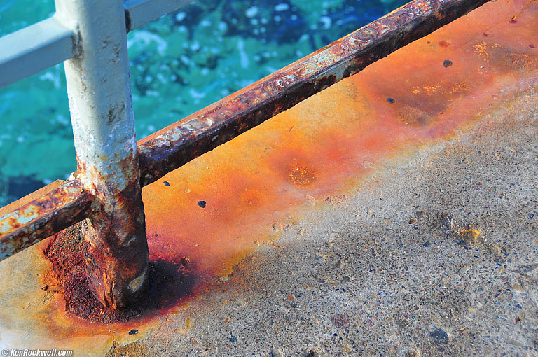 Children's Pool Railing Rust, La Jolla, California.