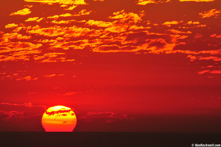 Sunset, Pacific Ocean. 