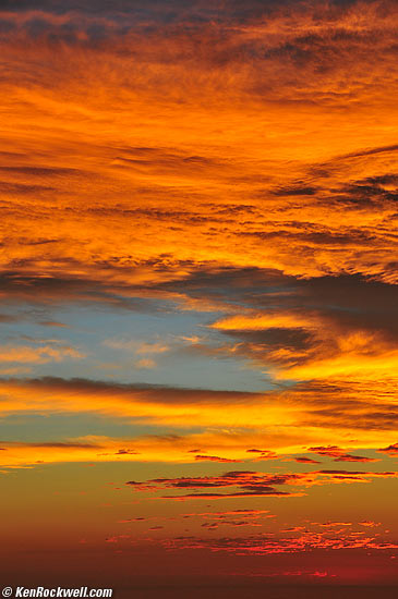 November Sunset, California Coast. 
