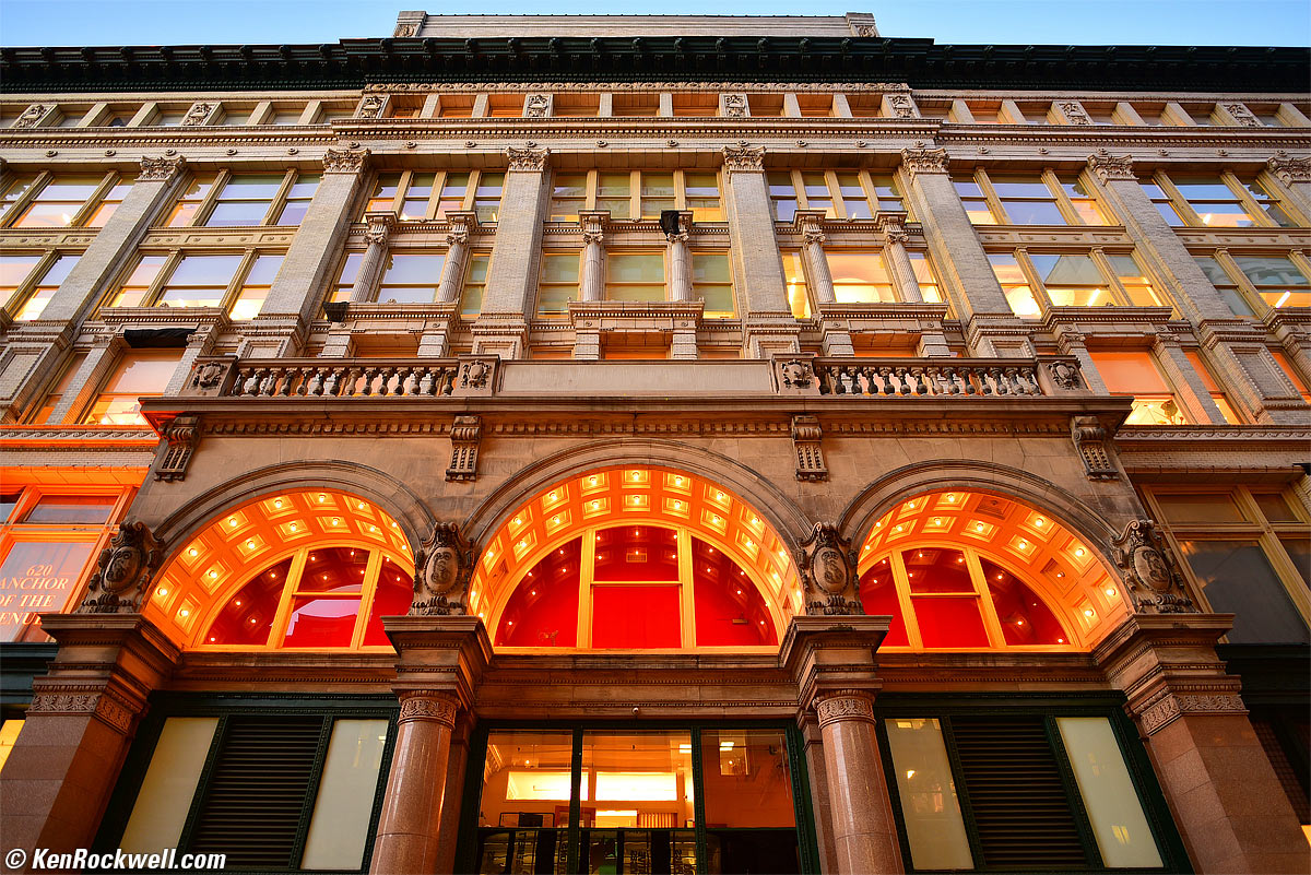 West 18th Street at dusk, New York City