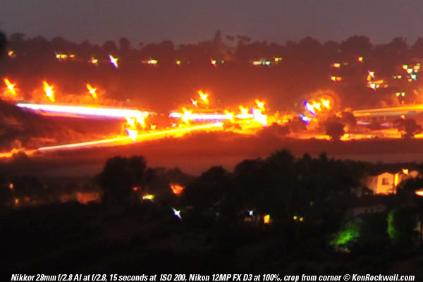 28mm f/2.8 coma at f/2.8