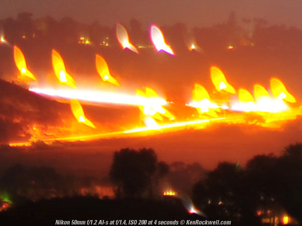 Nikon 50/1.2 coma at f/1.4