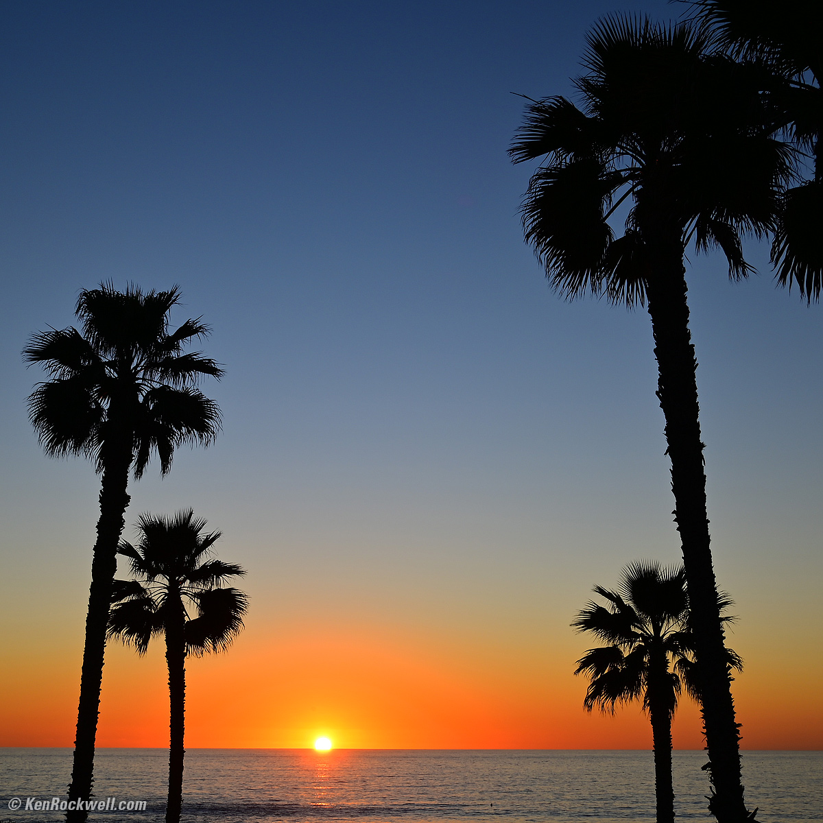 Sunset over the ocean