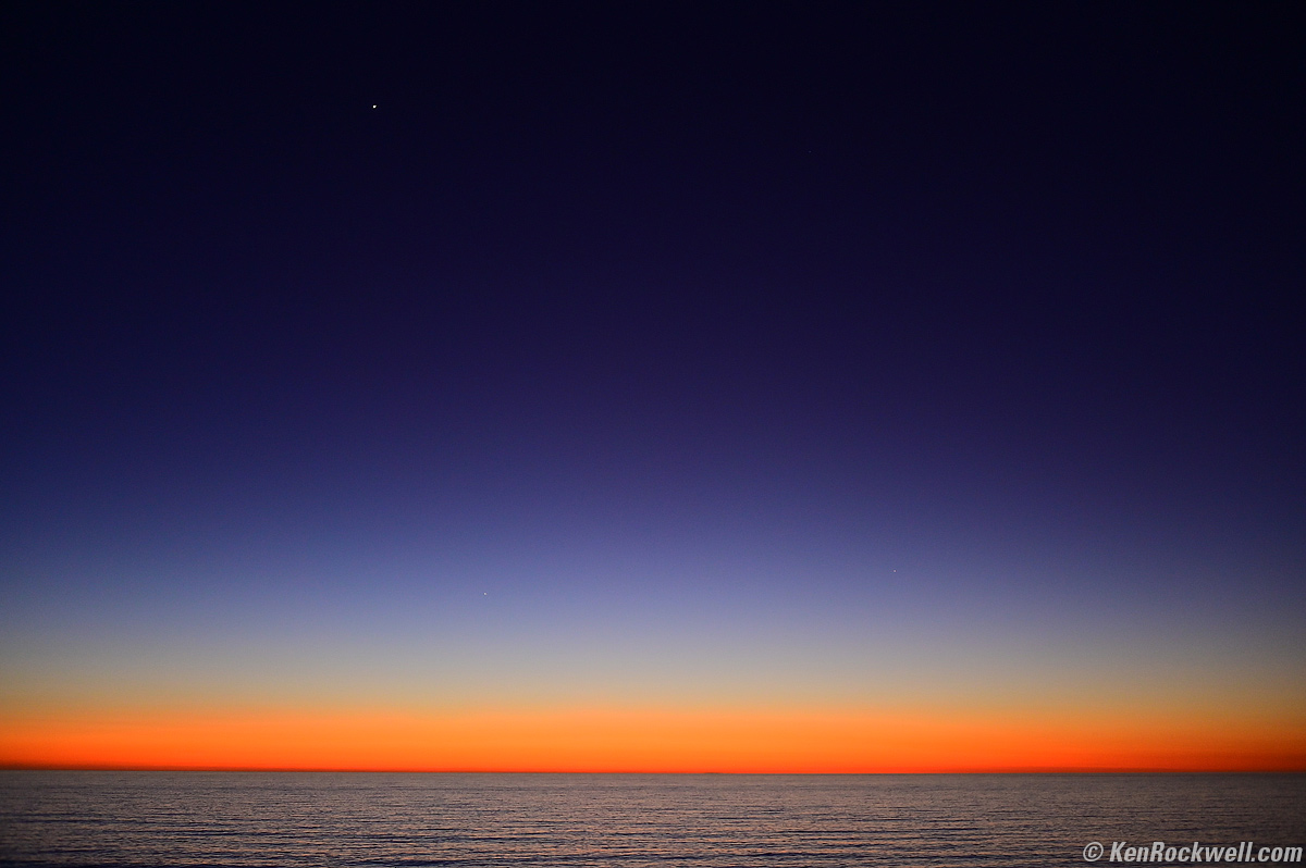 Sunset over the ocean