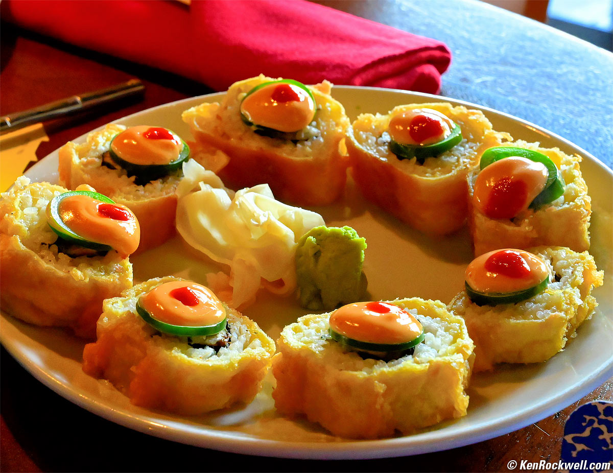 Nikon Z6 Sample Image Las Vegas Roll at Benihana