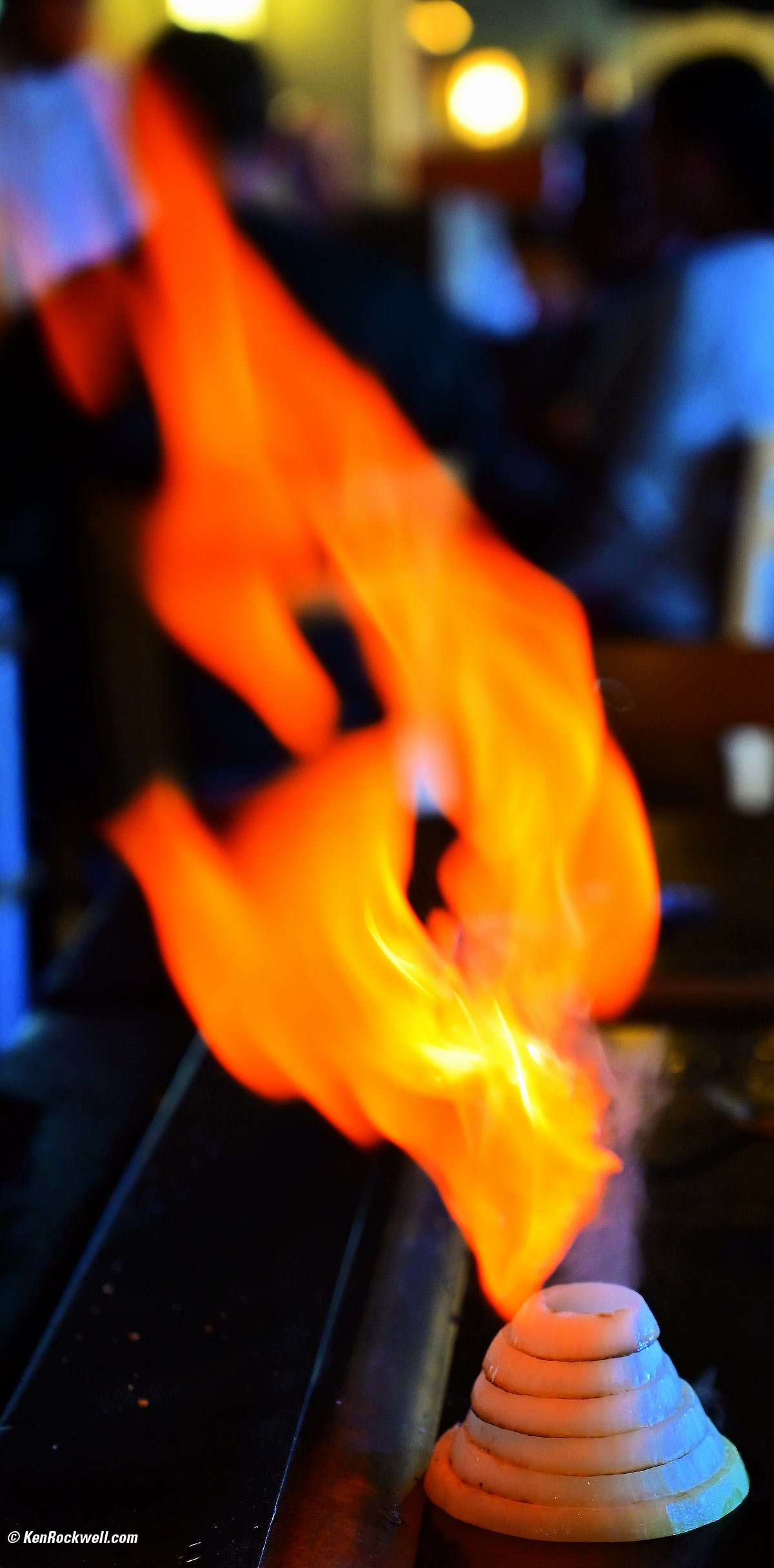Nikon Z6 Sample Image Exploding Volcano Flame at Benihana Teppan Grill