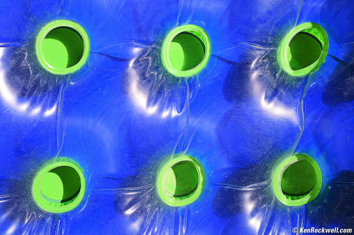 Nikon Z6 Sample Image of a green and blue pool float