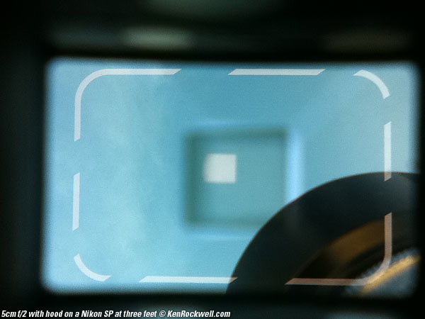 Nikon SP finder blockage at infiity