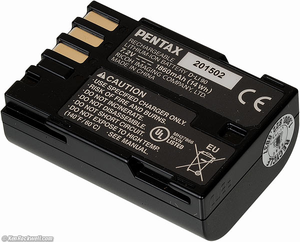Pentax D-LI90 battery