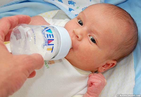 Dad feeding Ryan Rockwell
