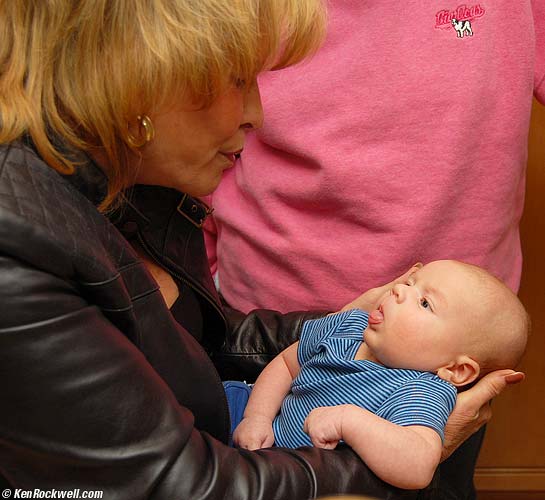 Ryan making faces at Noni