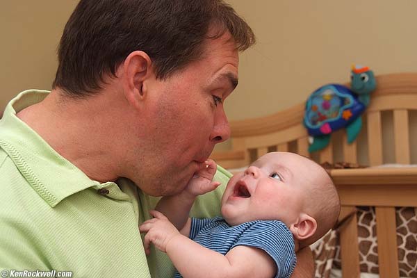Dad eating Ryan's hand