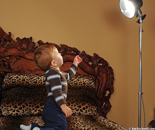 Ryan checking out studio lights