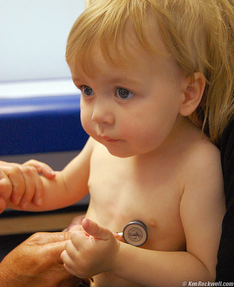 Baby Ryan and stethoscope