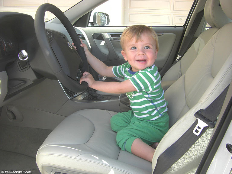 Ryan driving the Volvo