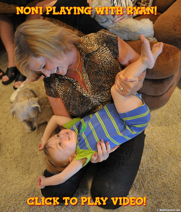 Noni playing with Ryan