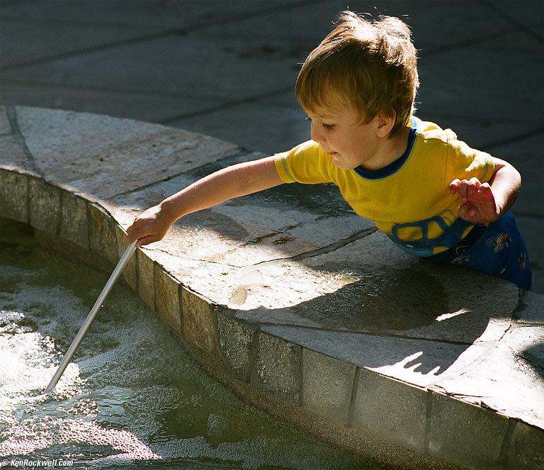 Ryan cleanign the pool