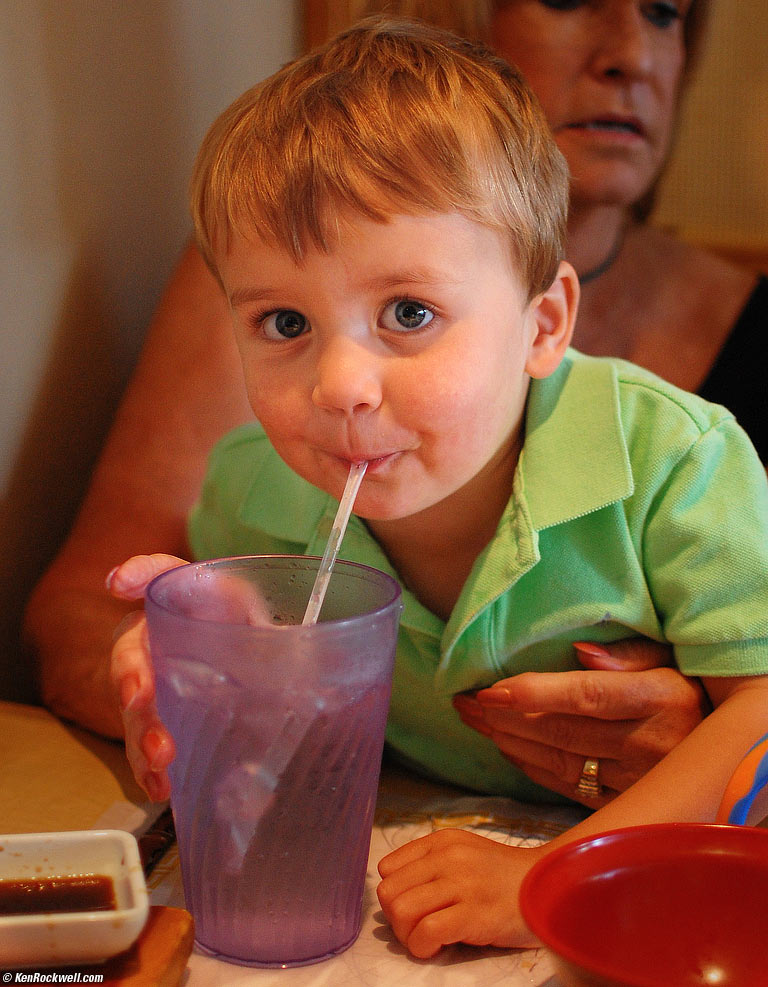 Ryan blowing bubbles