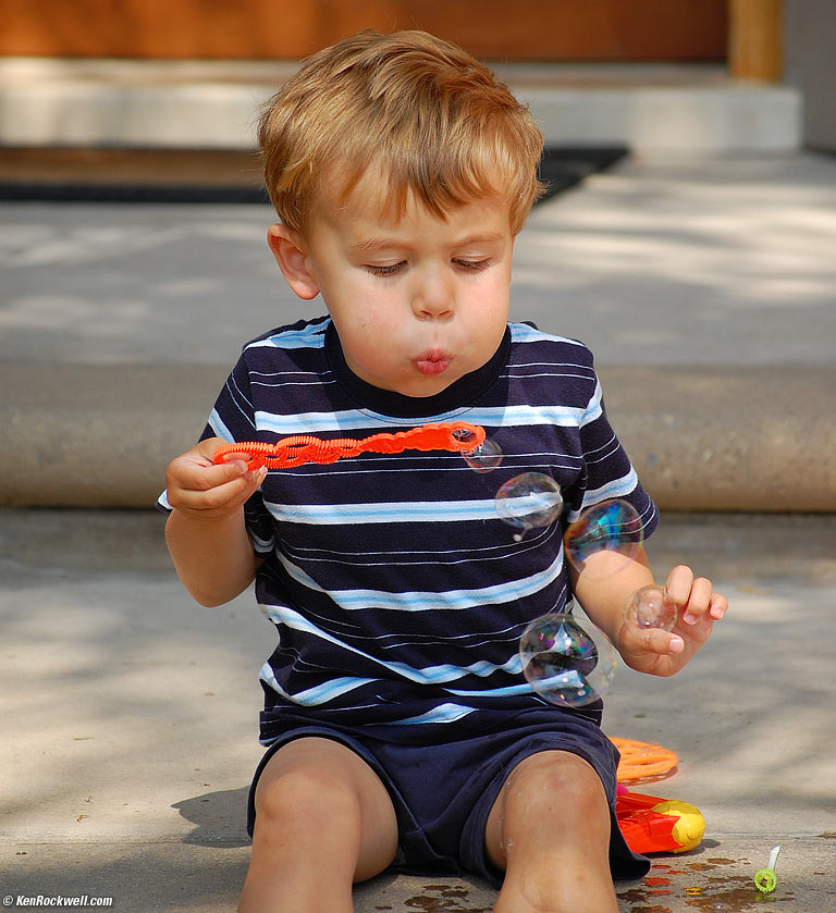 Ryan Blowing Bubbles