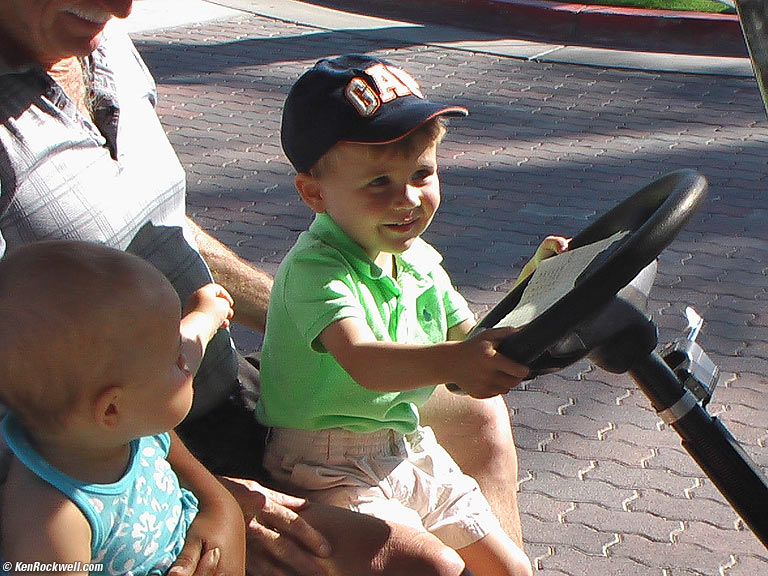 Ryan dricing the golf cart