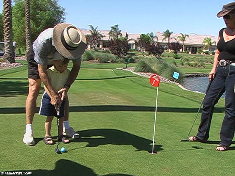 Ryan Golfing with Pops
