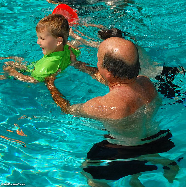 Ryan in Noni's Pool 17 June